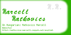 marcell matkovics business card